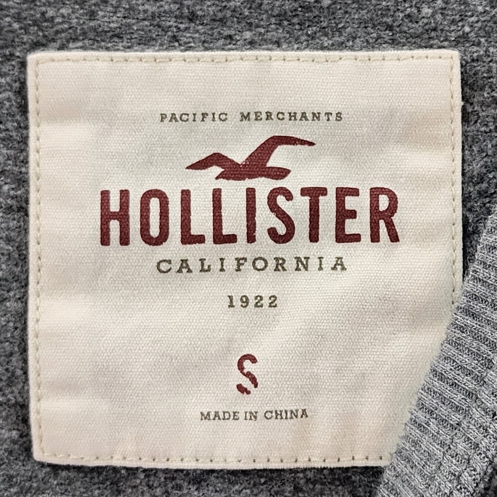 Hollister Chill Vibes Palm Trees Embroidered Gray Cropped Sweater Women's S - Picture 5 of 8